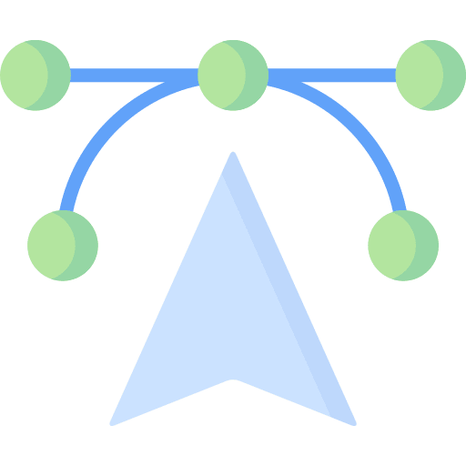 Editing vector pen curve icon
