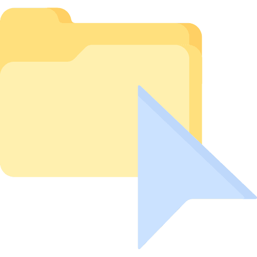 Folder cursor folder arrow icon