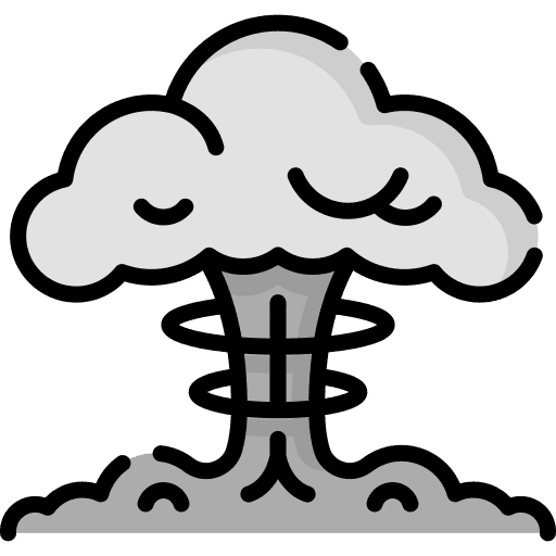 Explosion nuclear atomic bomb explosive icon