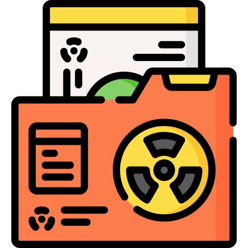 Document document list nuclear icon Document document list nuclear icon