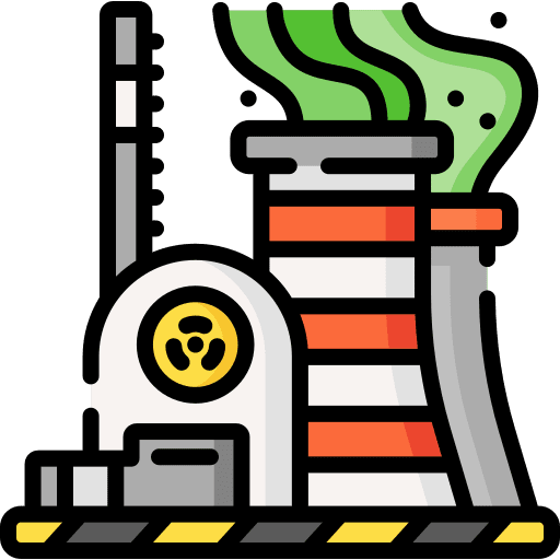Nuclear plant factory ecology and environment nuclear plant icon