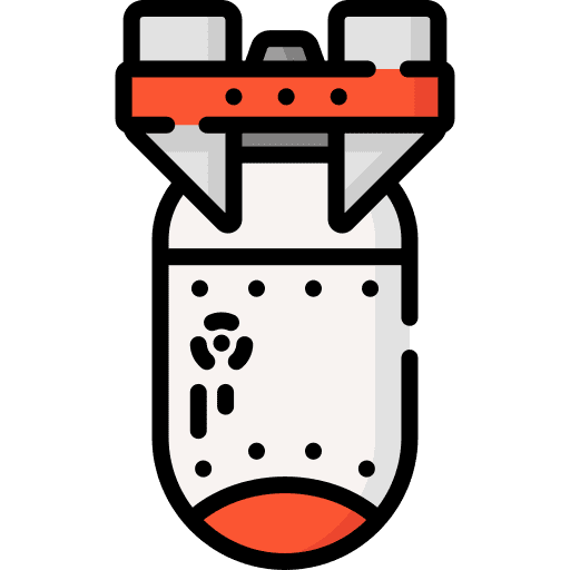 Nuclear sci fi bomb radioactive icon Nuclear sci fi bomb radioactive icon