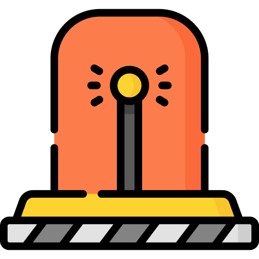 Alarm danger lighting police icon Alarm danger lighting police icon