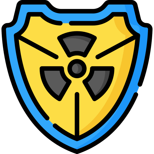 Nuclear atomic protection shield icon Nuclear atomic protection shield icon