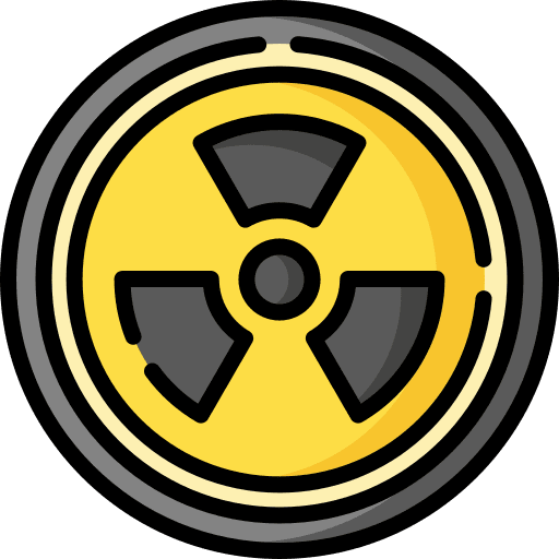 Nuclear energy alert power icon Nuclear energy alert power icon