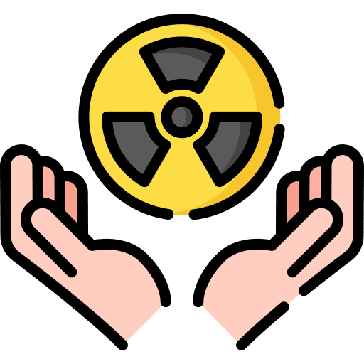 Nuclear hand power radiation icon Nuclear hand power radiation icon