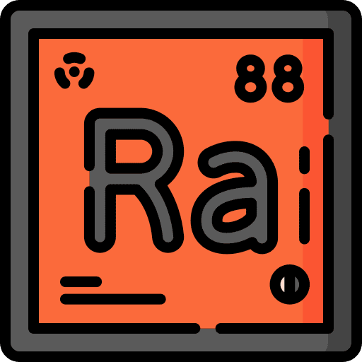 Radium element science metal icon Radium element science metal icon