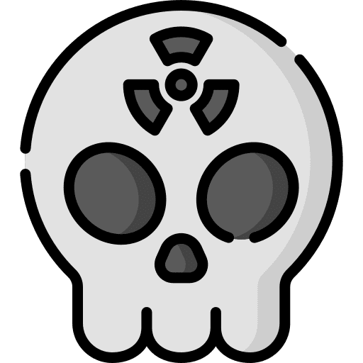 Skull skull danger nuclear energy icon Skull skull danger nuclear energy icon