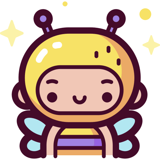 Bee bee girl costume icon