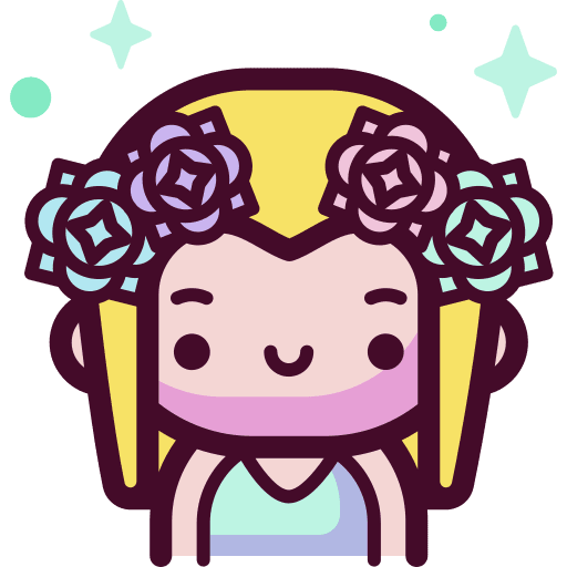 Girl avatar flower people icon