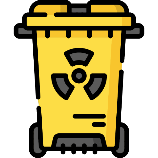 Trash waste bin nuclear icon Trash waste bin nuclear icon