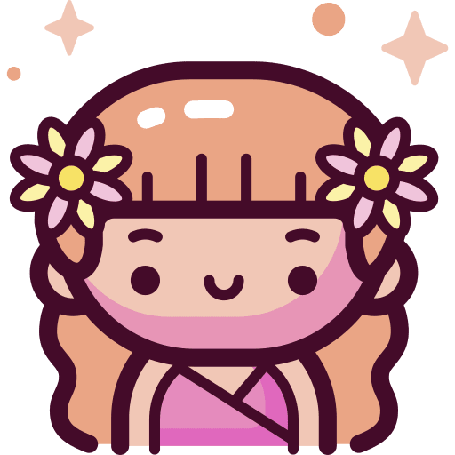Girl flower profile girl icon Girl flower profile girl icon