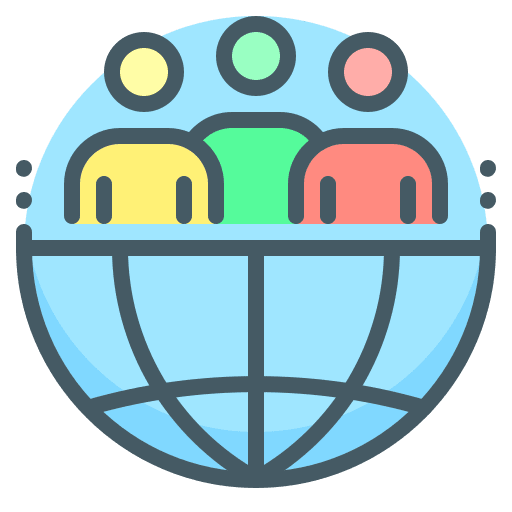 Consumer global networking user icon
