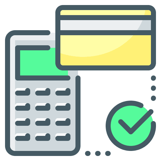 Payment check credit card payment check debit card icon