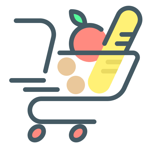 Trolley supermarket trolley commerce and shopping icon