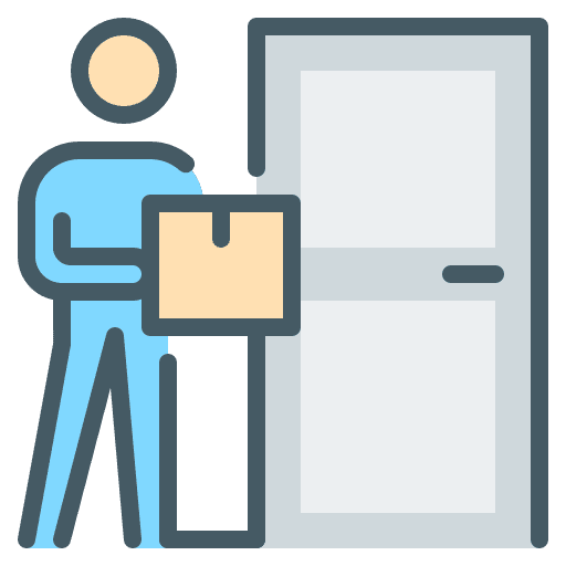 Courier delivery pick up courier icon