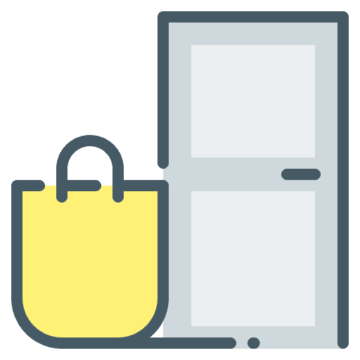 Express delivery express delivery door to door shopping bag icon