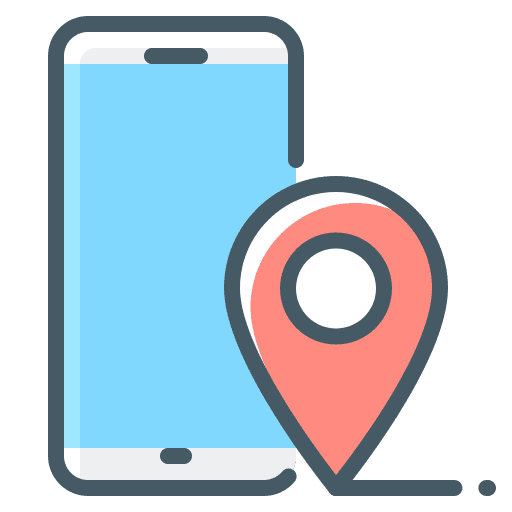 Navigation location maps and location pin icon