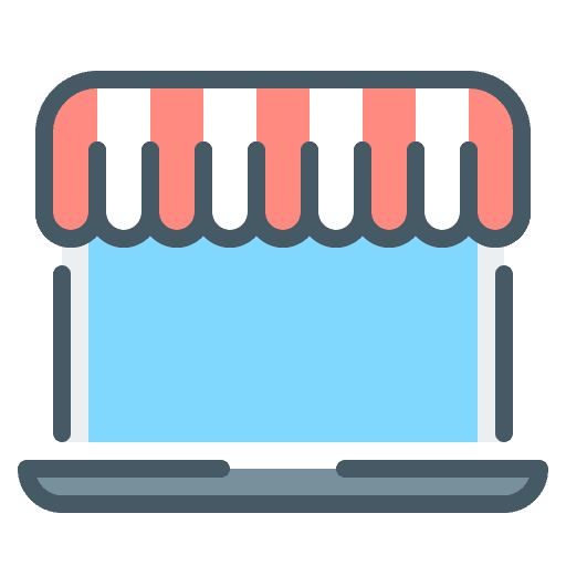 Ecommerce ecommerce commerce and shopping laptop icon