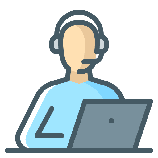 User headset avatar customer support icon