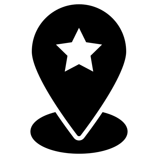 Pin point favourite maps and location location icon