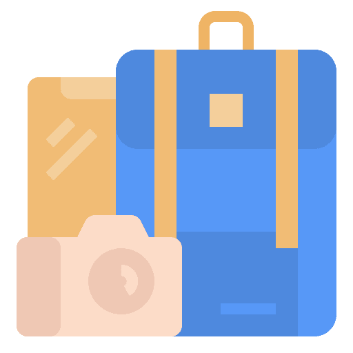 Journey travel backpacker journey icon