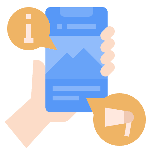 News information smartphone online icon