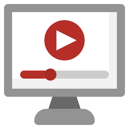 Online learning video player course learn icon
