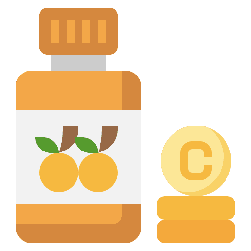 Vitamin c suplements vegan food icon