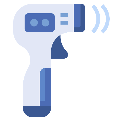 Thermometer degrees high thermometer gun icon