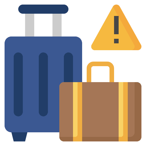 Travel warning travel bacteria avoid icon
