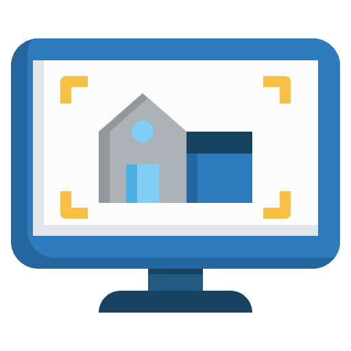 3d architecture monitor art and design 3d architecture icon