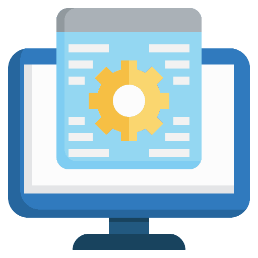 Programming setting electronics configuration icon Programming setting electronics configuration icon