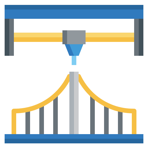 3d bridge technology 3d modeling 3d printing icon 3d bridge technology 3d modeling 3d printing icon