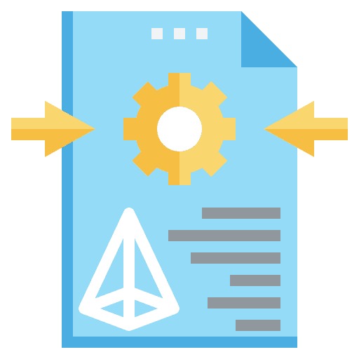 File gear cogwheel document icon File gear cogwheel document icon