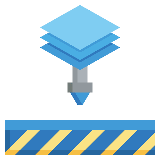 Layer 3d printing 3d printer design icon Layer 3d printing 3d printer design icon
