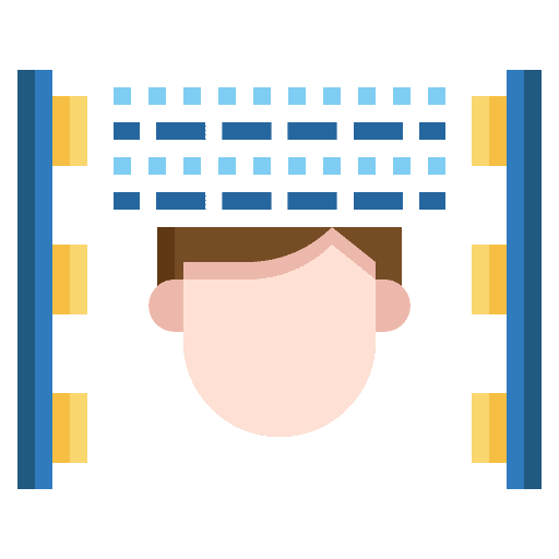 Scanning technology scanning user icon Scanning technology scanning user icon