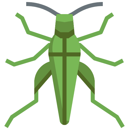 Grasshopper protection insect symbol icon