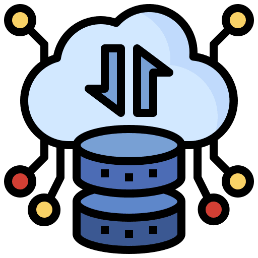 Big data cloud data seo and web ui icon