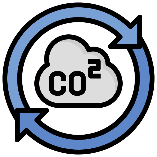 Zero emission co2 nature emission icon
