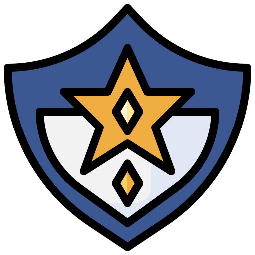 Badge police officer sheriff star icon Badge police officer sheriff star icon