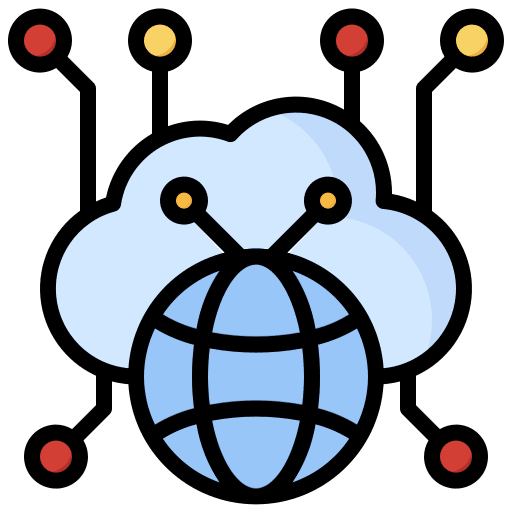 Network worldwide internet cloud icon Network worldwide internet cloud icon