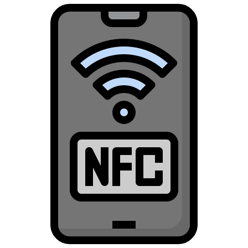 Nfc technology mobile phone communications icon Nfc technology mobile phone communications icon