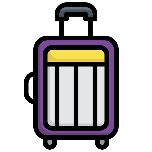 Suitcase purse bag shopping bag icon