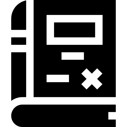 Algebra book maths college icon