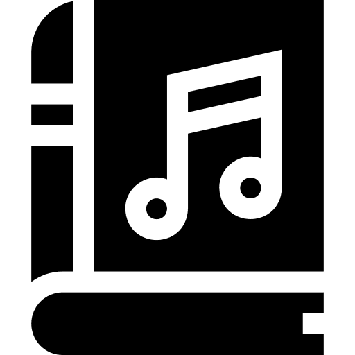 Music book learning musical note study icon