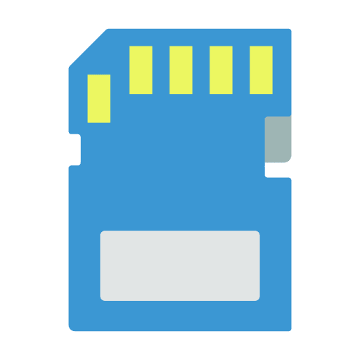 Sd card technology data storage icon