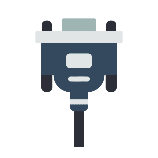 Vga cable connection technology equipment icon Vga cable connection technology equipment icon