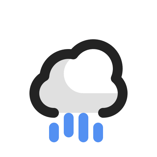 Rainy day cloudy rainy cloudy day icon