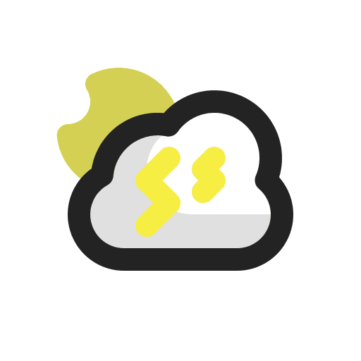 Thunderstorm moon thunderstorm cloudy night icon